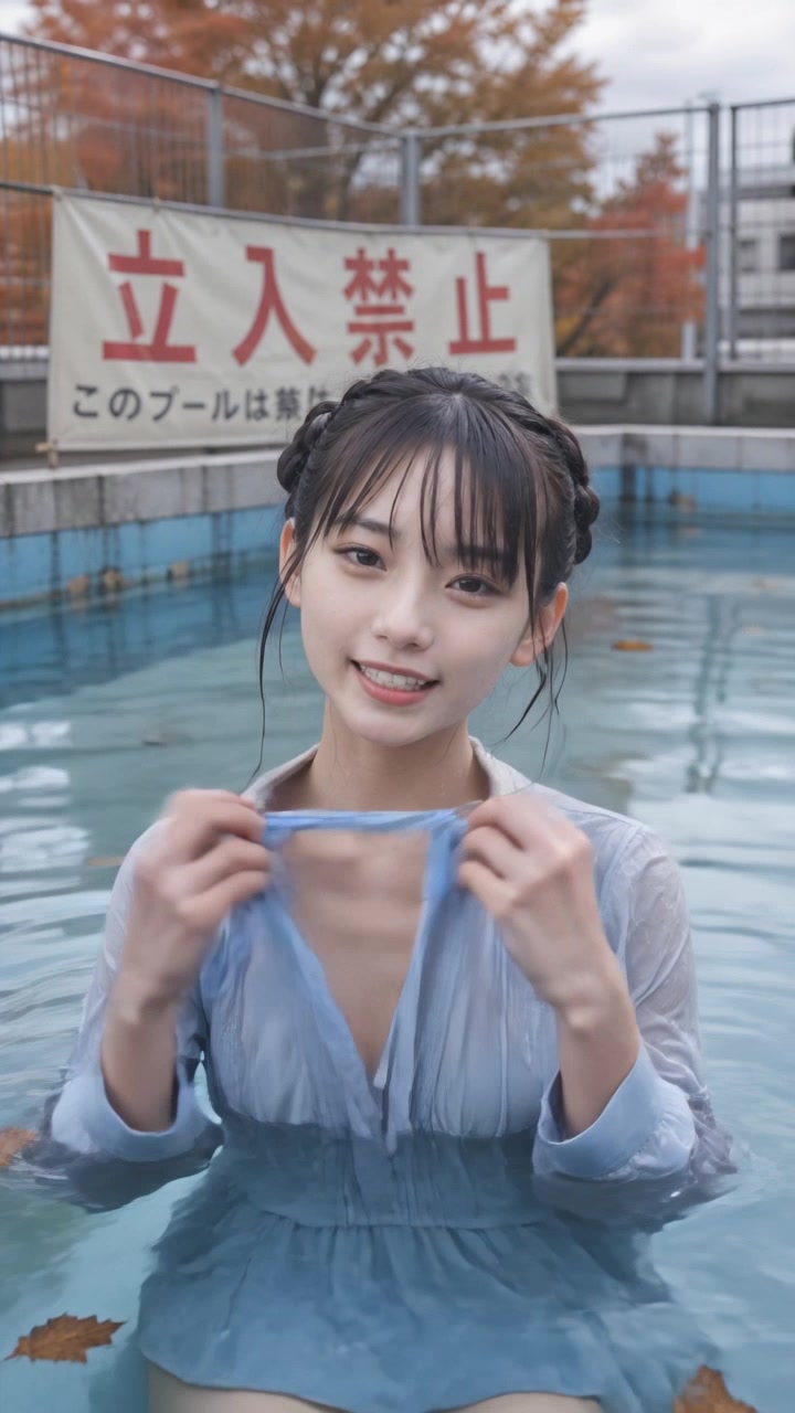 夏が終わっても屋外プールで泳ぎたい①